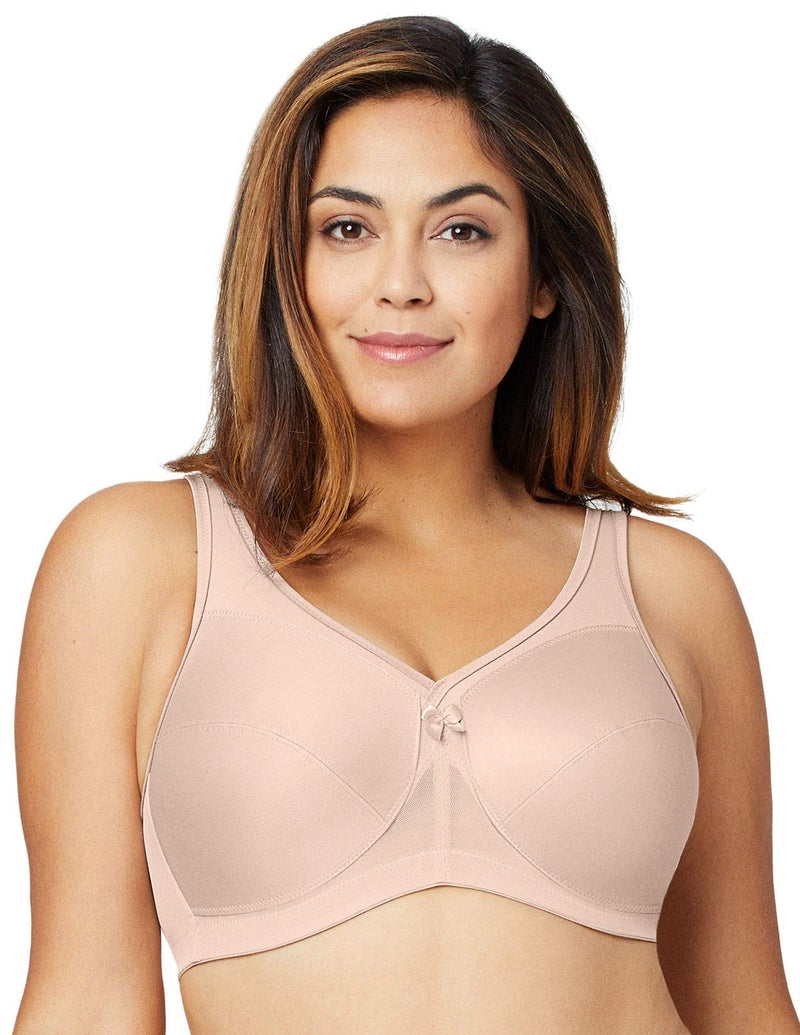 Glamorise Full Figure Plus Size MagicLift Active Support Bra Wirefree #1005 CafÃ© - Image 1